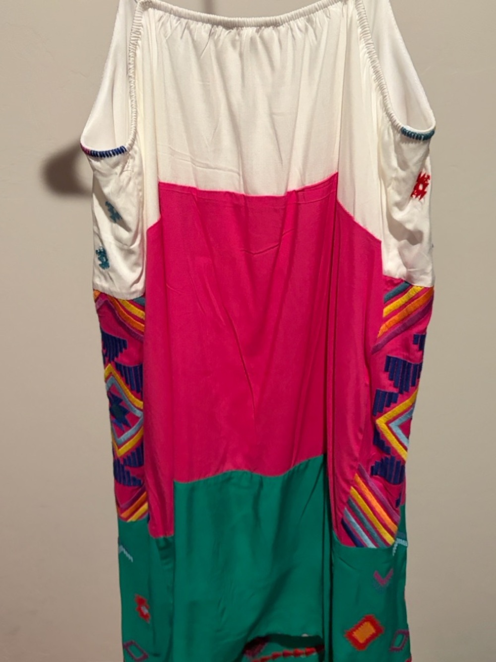 Savanna Jane Multicolor Embroidered Geometric Slip Dress - Picture 6 of 6